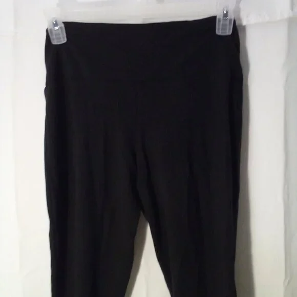 Shape FX Leggings Women L Straight Skinny Active Athletic Cropped Black - Picture 11 of 13